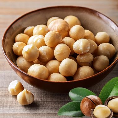 Macadamia-Nüsse gesalzen