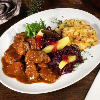 Hirschgeschnetzeltes in Cranberrysauce