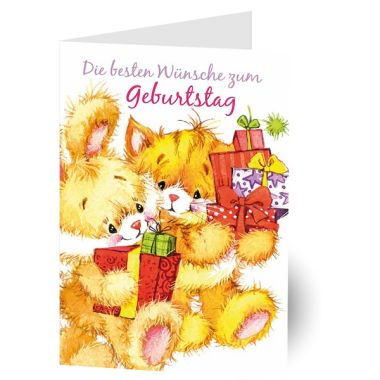 Grußkarte "Die besten Wünsche zum Geburtstag"