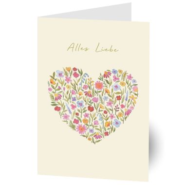 Grußkarte "Alles Liebe"